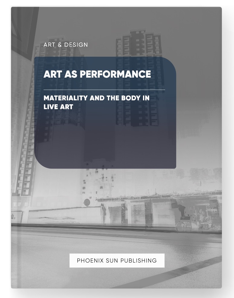 Art as Performance – Materiality and the Body in Live Art