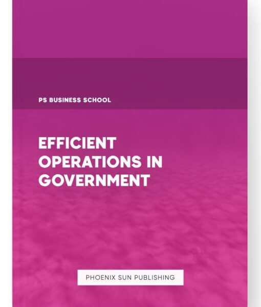 Efficient Operations in Government