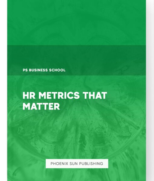 HR Metrics that Matter