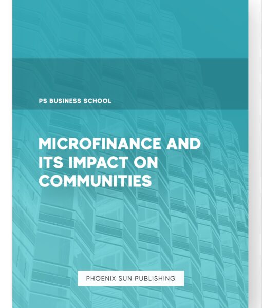 Microfinance and Its Impact on Communities