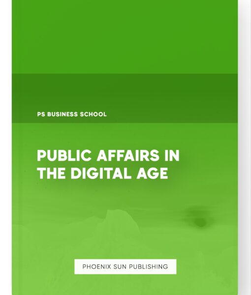 Public Affairs in the Digital Age