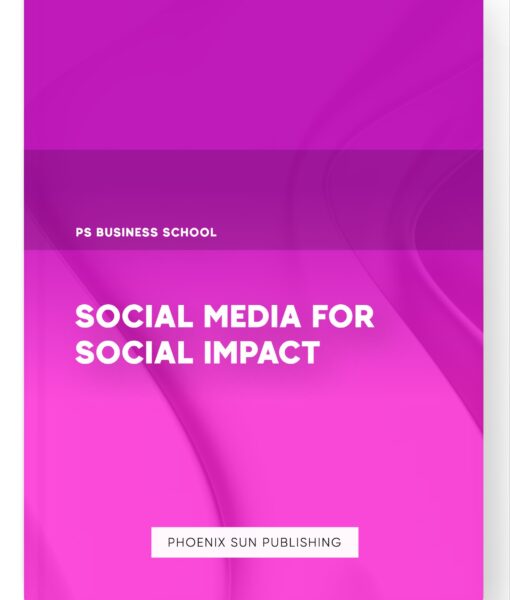 Social Media for Social Impact