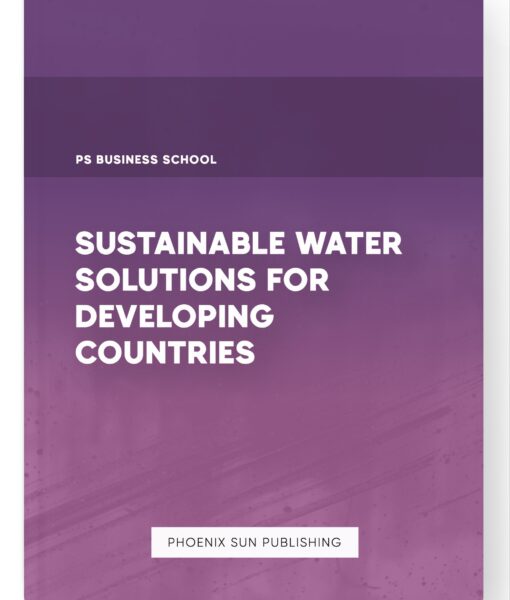 Sustainable Water Solutions for Developing Countries