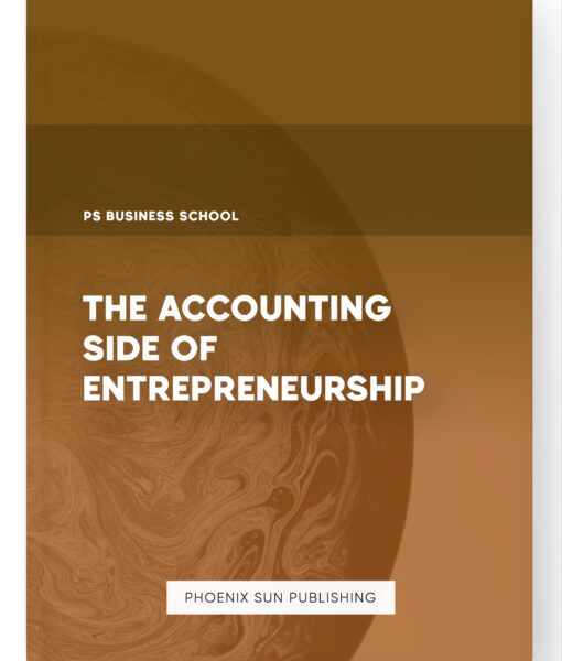 The Accounting Side of Entrepreneurship