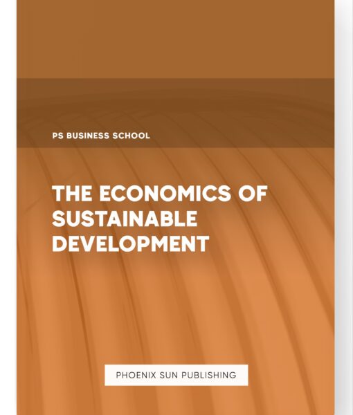 The Economics of Sustainable Development