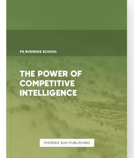 The Power of Competitive Intelligence