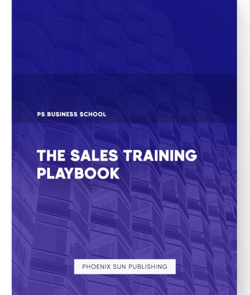 The Sales Training Playbook