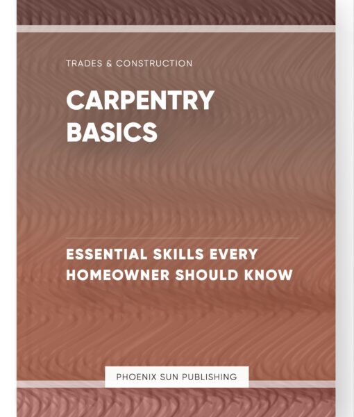 Carpentry Basics – Essential Skills Every Homeowner Should Know