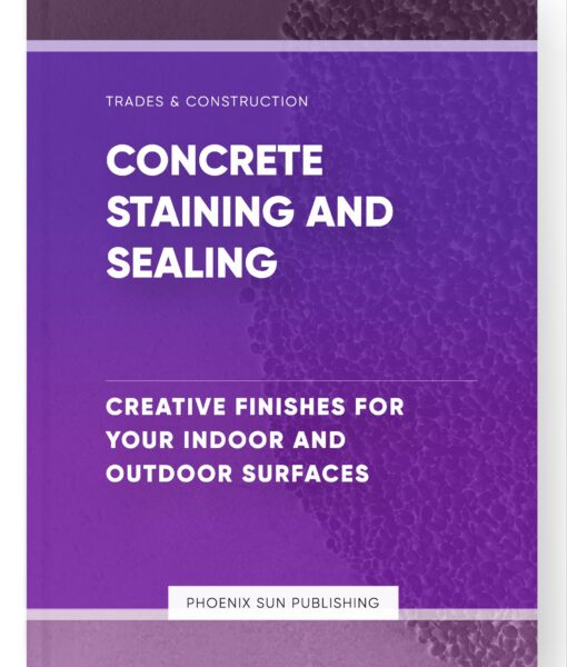 Concrete Staining and Sealing – Creative Finishes for Your Indoor and Outdoor Surfaces