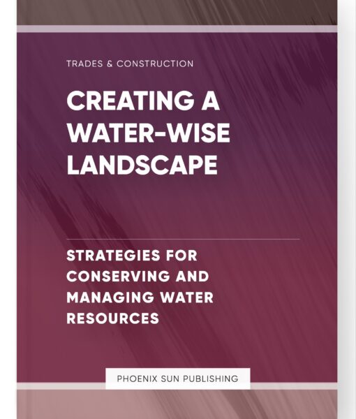 Creating a Water-Wise Landscape – Strategies for Conserving and Managing Water Resources