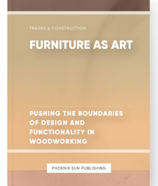 Furniture as Art – Pushing the Boundaries of Design and Functionality in Woodworking