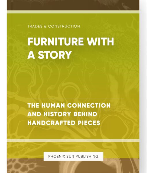 Furniture with a Story – The Human Connection and History Behind Handcrafted Pieces