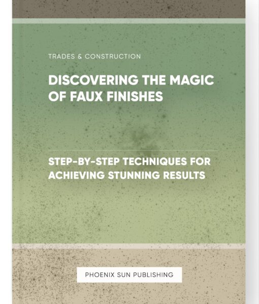 Discovering the Magic of Faux Finishes – Step-by-Step Techniques for Achieving Stunning Results