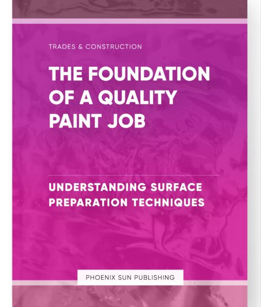 The Foundation of a Quality Paint Job – Understanding Surface Preparation Techniques